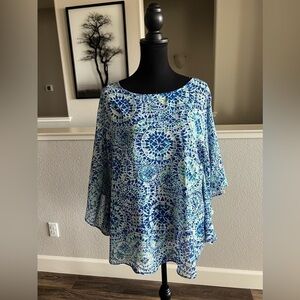 CHICO’S PONCHO BLOUSE - SMALL/MEDIUM